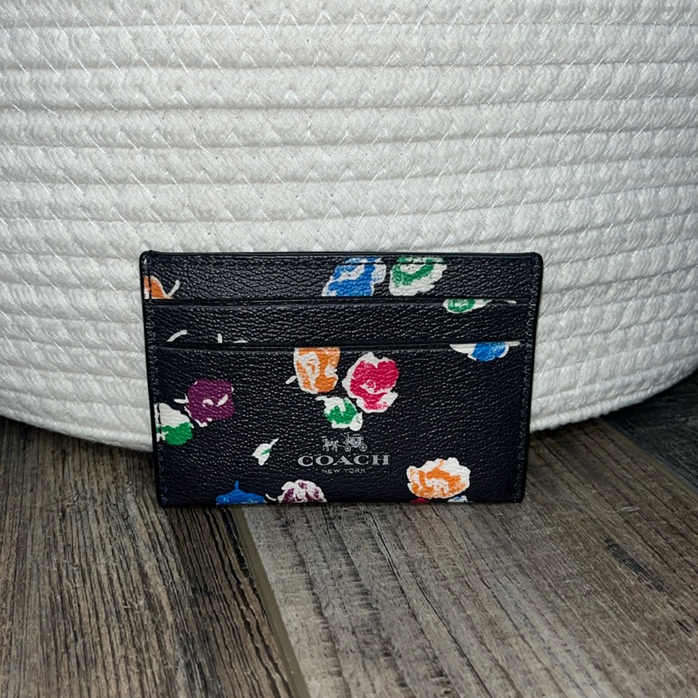 Coach Card Holder Flower pattern, 5 card  spots